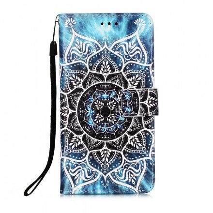 Fodral För Xiaomi Redmi 9A Med Kedjar Svart Strappy Mandala