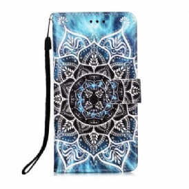 Fodral För Xiaomi Redmi 9A Med Kedjar Svart Strappy Mandala