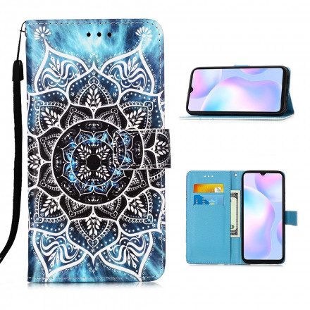 Fodral För Xiaomi Redmi 9A Med Kedjar Svart Strappy Mandala