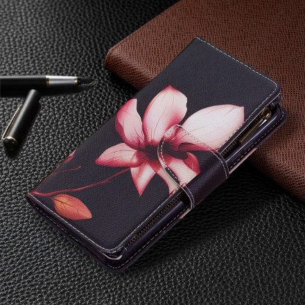 Fodral För Xiaomi Redmi 9C Blommonficka Med Dragkedja