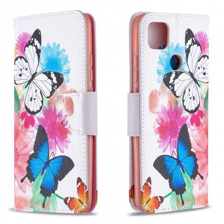 Fodral För Xiaomi Redmi 9C Fantastiska Färgglada Fjärilar
