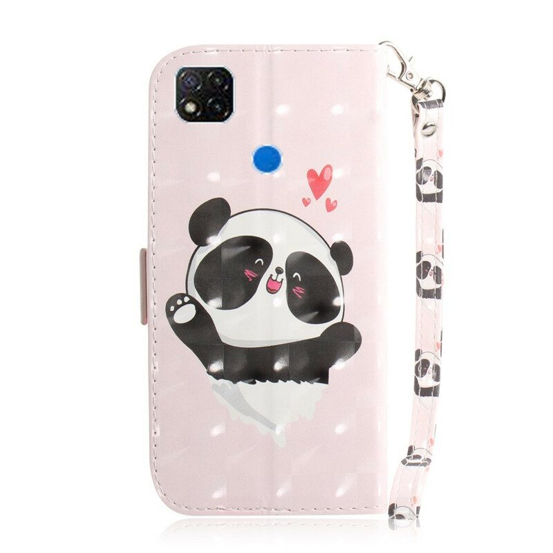 Fodral För Xiaomi Redmi 9C Med Kedjar Thong Panda Love