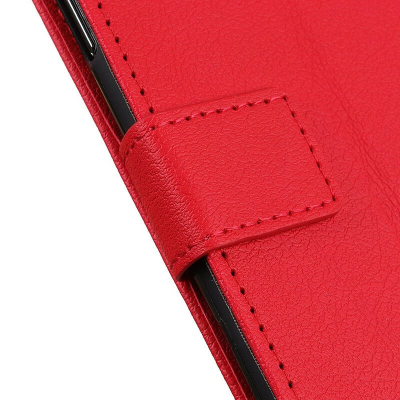 Fodral För Xiaomi Redmi 9T Enkel Glänsande Lädereffekt