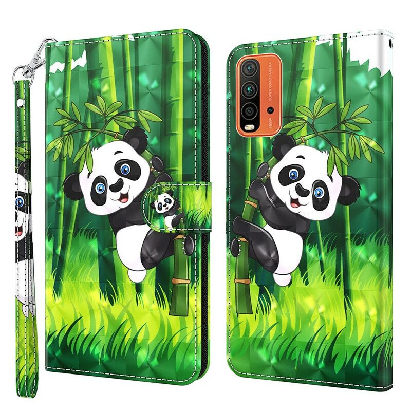 Fodral För Xiaomi Redmi 9T Panda Och Bambu