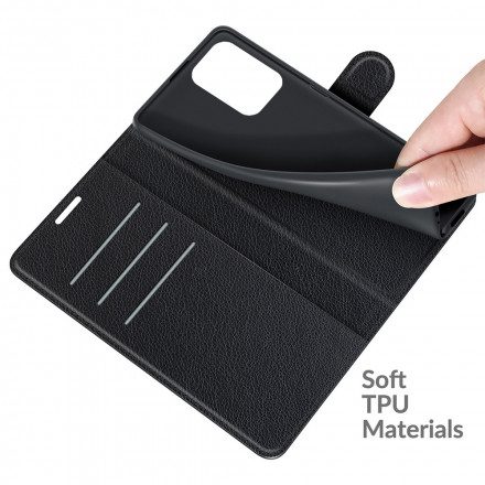 Fodral För Xiaomi Redmi Note 10 / 10S Magnetlås I Läderstil