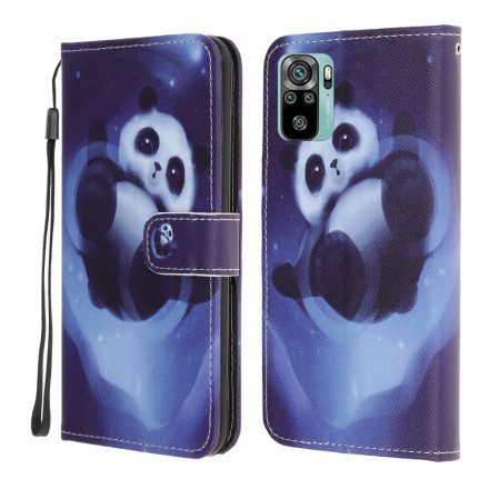 Fodral För Xiaomi Redmi Note 10 / 10S Med Kedjar Thong Space Panda
