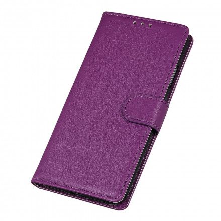 Fodral För Xiaomi Redmi Note 10 / 10S Premium Litchi Lädereffekt