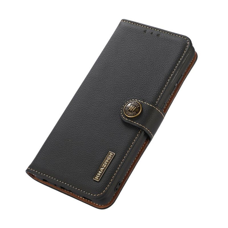 Fodral För Xiaomi Redmi Note 10 5G / Poco M3 Pro 5G Äkta Läder Khazneh Rfid