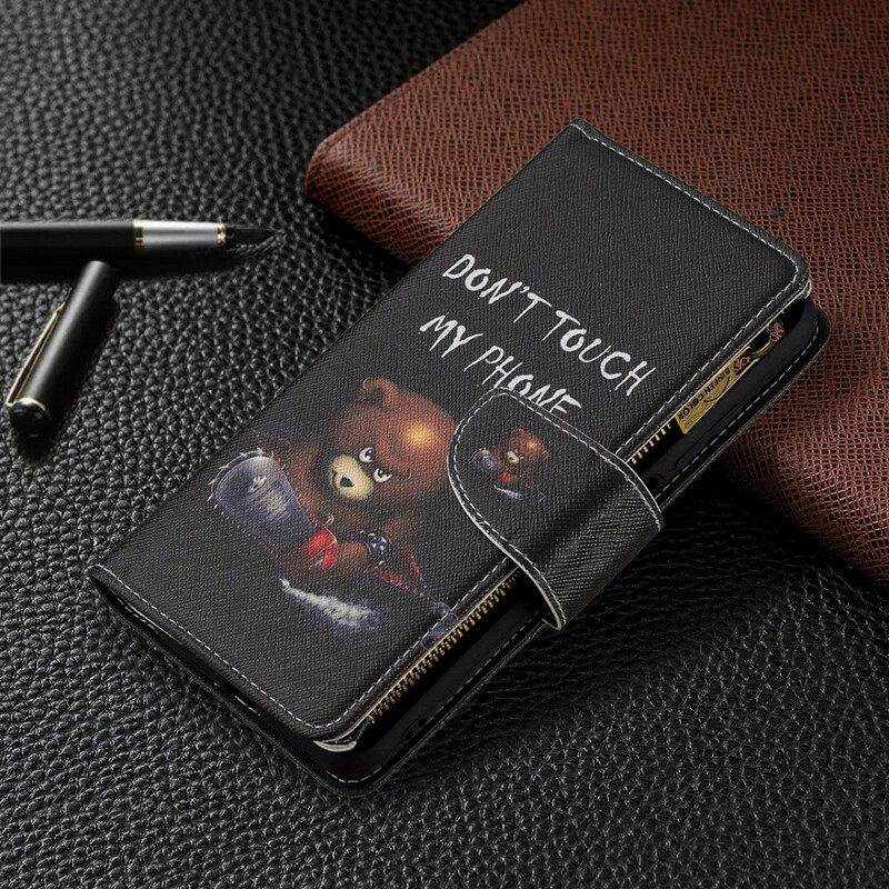 Fodral För Xiaomi Redmi Note 10 5G / Poco M3 Pro 5G Björnficka Med Dragkedja