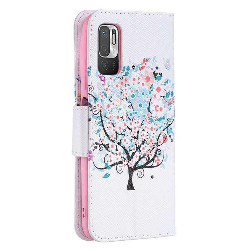 Fodral För Xiaomi Redmi Note 10 5G / Poco M3 Pro 5G Blommigt Träd