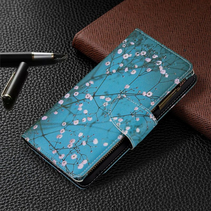 Fodral För Xiaomi Redmi Note 10 5G / Poco M3 Pro 5G Trädficka Med Dragkedja