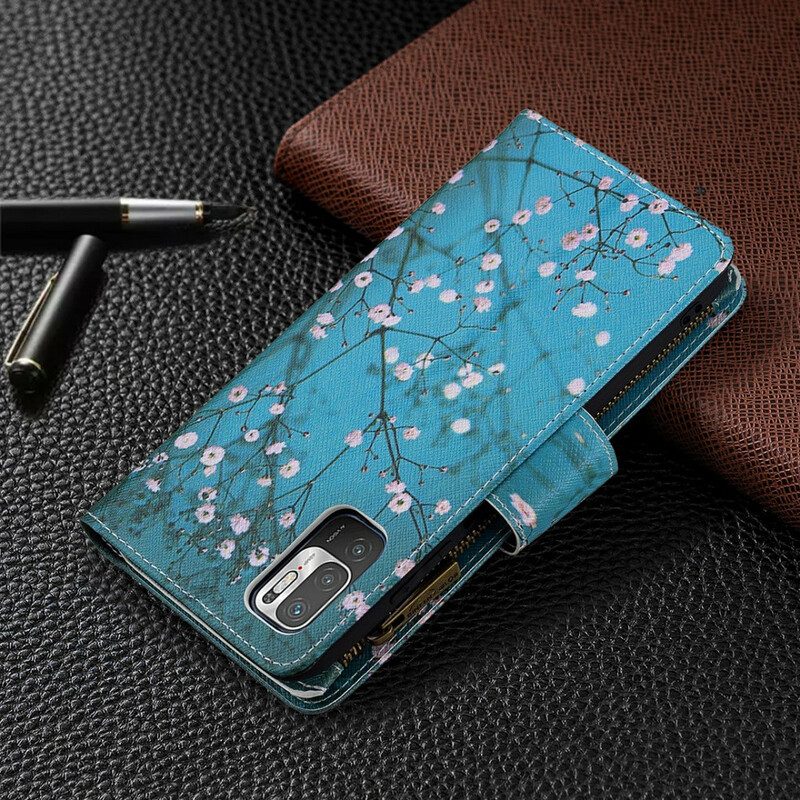 Fodral För Xiaomi Redmi Note 10 5G / Poco M3 Pro 5G Trädficka Med Dragkedja