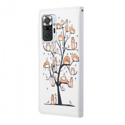 Fodral För Xiaomi Redmi Note 10 Pro Med Kedjar Funky Katter Med Rem