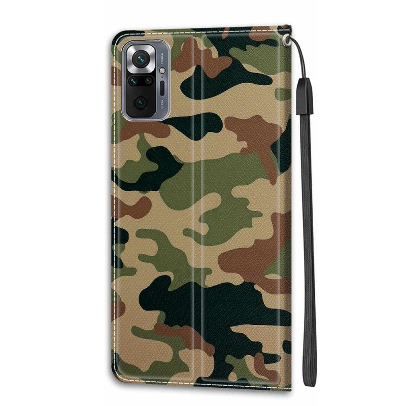 Fodral För Xiaomi Redmi Note 10 Pro Med Kedjar Inspänd Militär Kamouflage