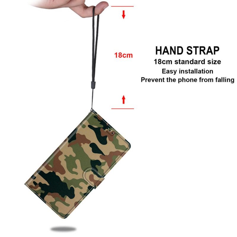 Fodral För Xiaomi Redmi Note 10 Pro Med Kedjar Inspänd Militär Kamouflage