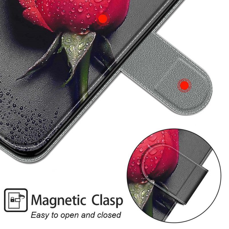 Fodral För Xiaomi Redmi Note 10 Pro Rosor Med Rem