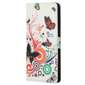 Fodral För Xiaomi Redmi Note 11 / 11S Fjärilar Och Blommor