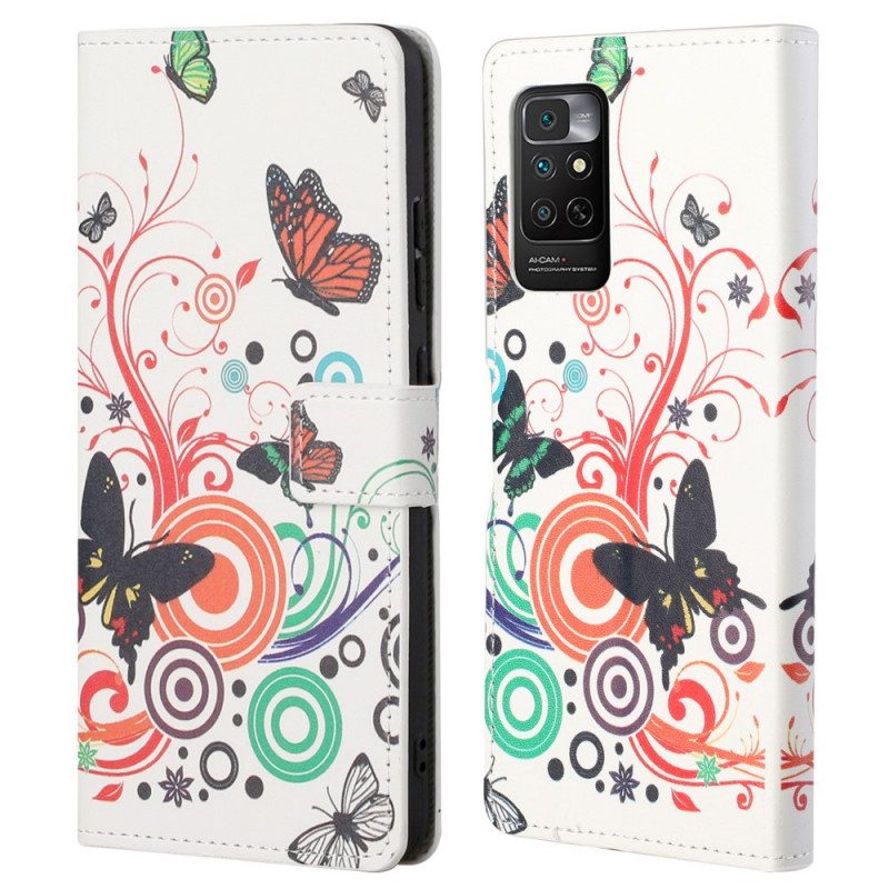Fodral För Xiaomi Redmi Note 11 / 11S Fjärilar Och Blommor