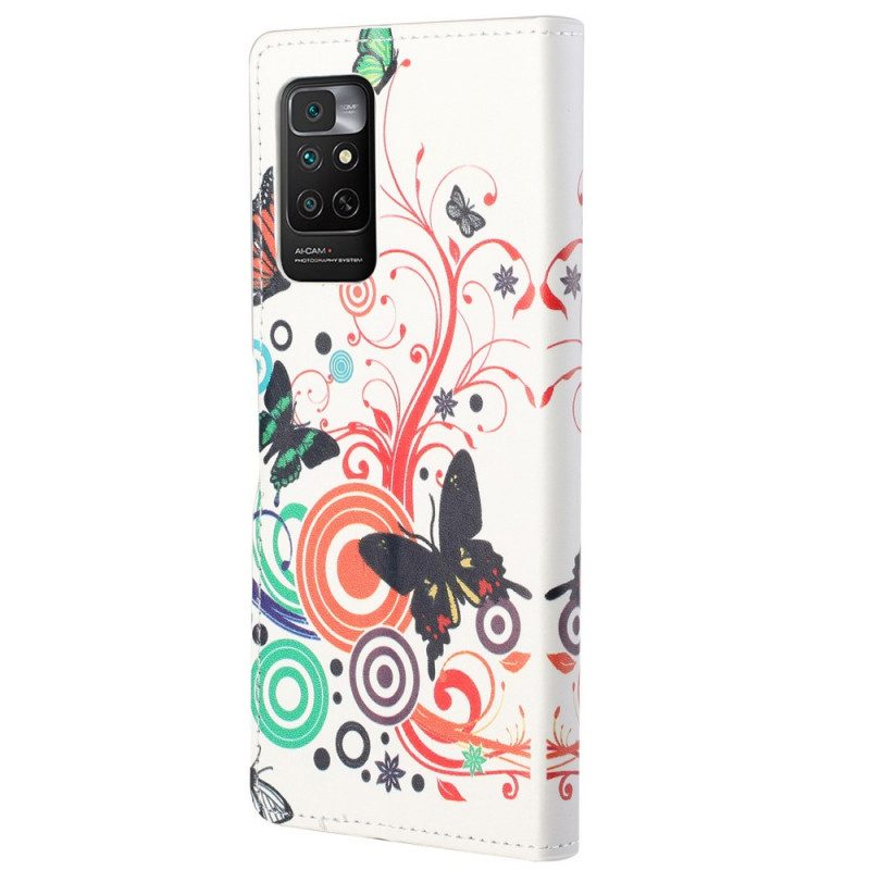 Fodral För Xiaomi Redmi Note 11 / 11S Fjärilar Och Blommor