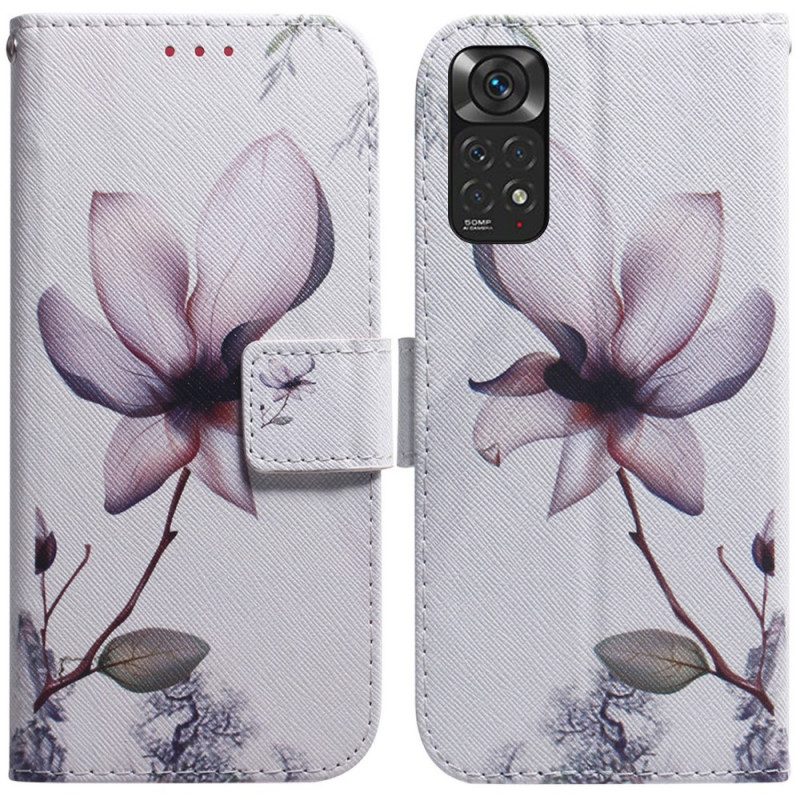 Fodral För Xiaomi Redmi Note 11 / 11S Gammal Rosenblomma