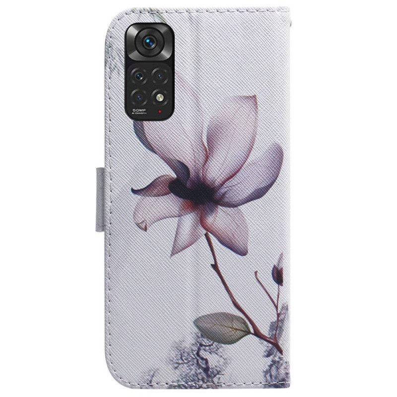 Fodral För Xiaomi Redmi Note 11 / 11S Gammal Rosenblomma