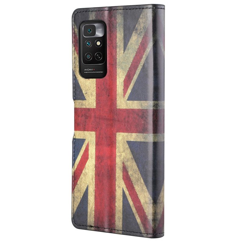 Fodral För Xiaomi Redmi Note 11 / 11S Med Kedjar Englands Flagga Med Snöre