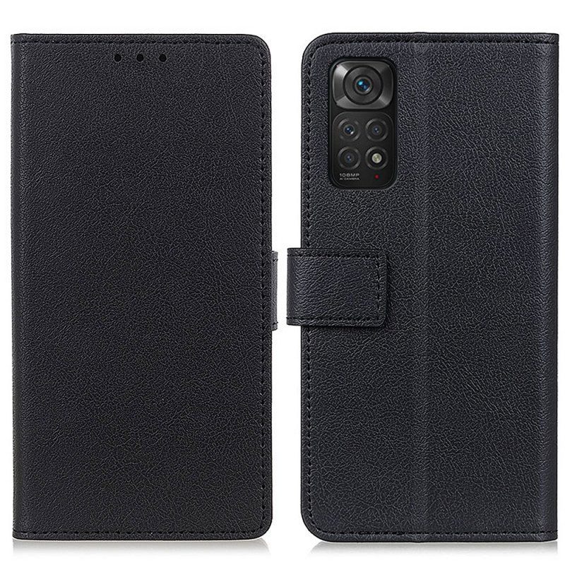 Fodral För Xiaomi Redmi Note 11 / 11S Premium Litchi Konstläder