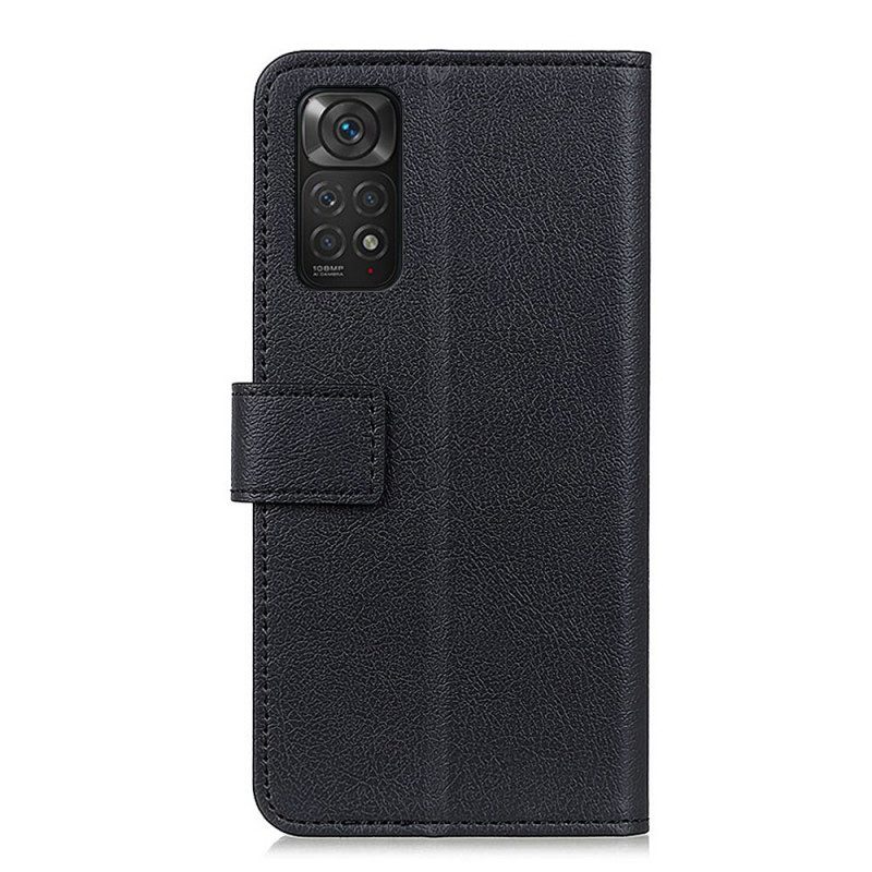 Fodral För Xiaomi Redmi Note 11 / 11S Premium Litchi Konstläder