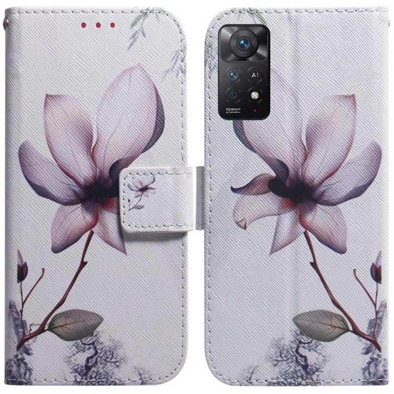 Fodral För Xiaomi Redmi Note 11 Pro 4G / 5G Gammal Rosenblomma