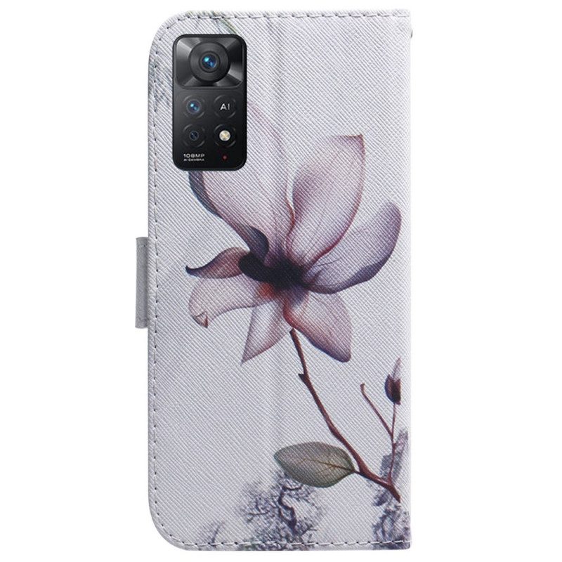 Fodral För Xiaomi Redmi Note 11 Pro 4G / 5G Gammal Rosenblomma