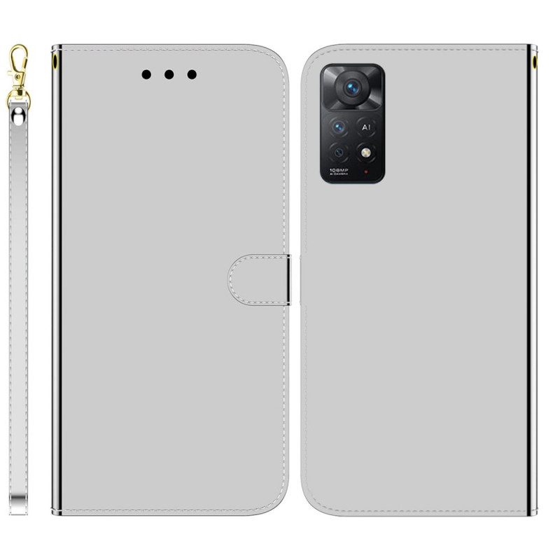 Fodral För Xiaomi Redmi Note 11 Pro 4G / 5G Konstläderspegel