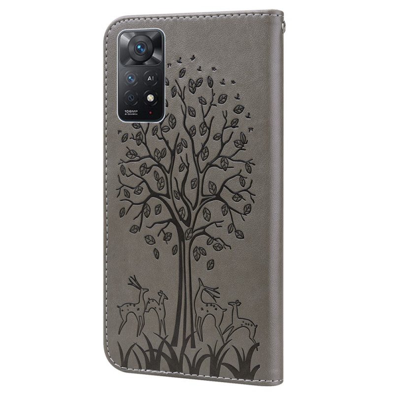 Fodral För Xiaomi Redmi Note 11 Pro 4G / 5G Träd Och Rådjur