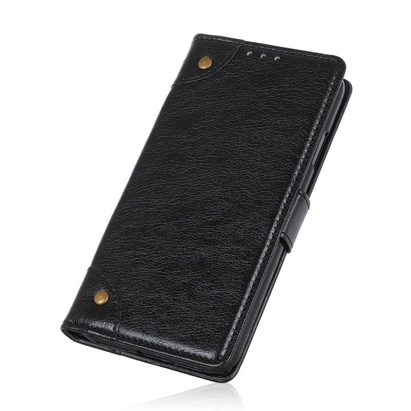 Fodral För Xiaomi Redmi Note 11 Pro 4G / 5G Vintage Nitar Nappa Läderstil