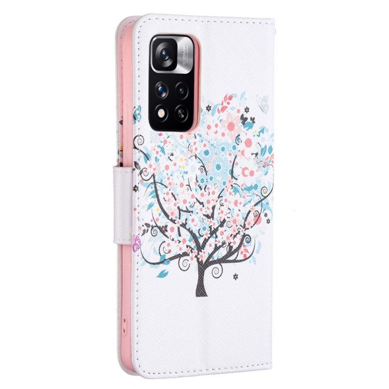 Fodral För Xiaomi Redmi Note 11 Pro Plus 5G Blommigt Träd