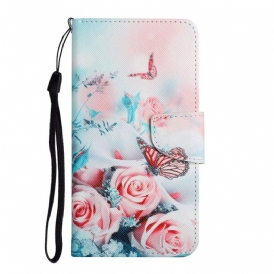 Fodral För Xiaomi Redmi Note 11 Pro Plus 5G Bukett Med Blommor Och Fjärilar
