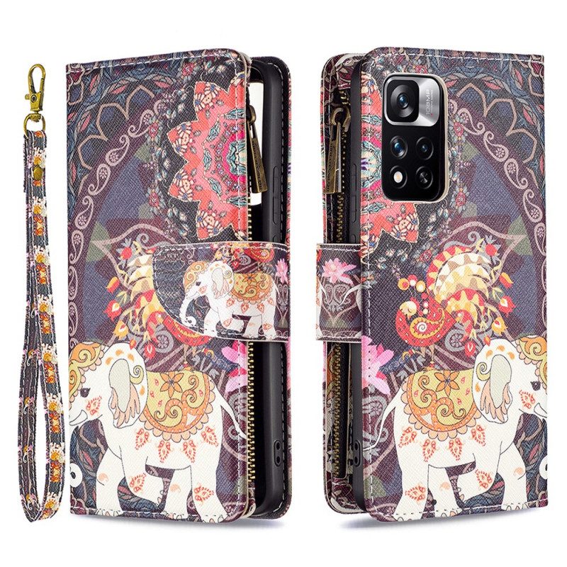 Fodral För Xiaomi Redmi Note 11 Pro Plus 5G Elefantficka Med Dragkedja