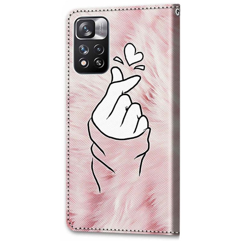 Fodral För Xiaomi Redmi Note 11 Pro Plus 5G Fingerhjärta