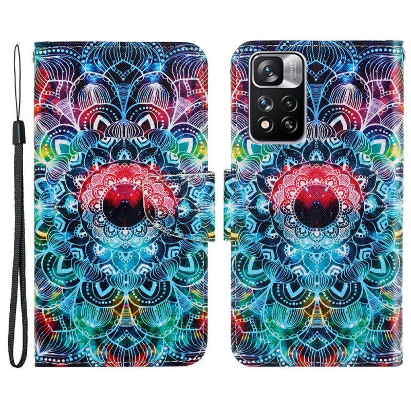 Fodral För Xiaomi Redmi Note 11 Pro Plus 5G Med Kedjar Flashy Strappy Mandala