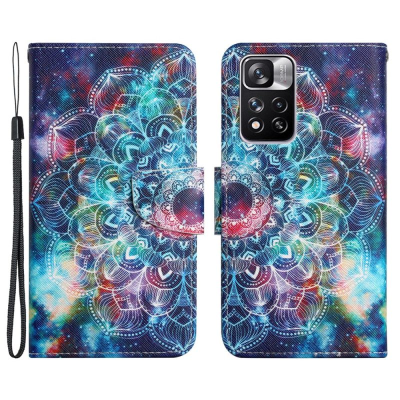 Fodral För Xiaomi Redmi Note 11 Pro Plus 5G Med Kedjar Flashy Strappy Mandala