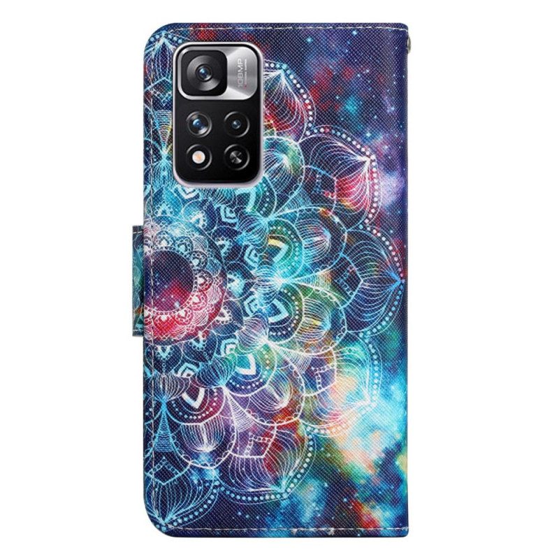 Fodral För Xiaomi Redmi Note 11 Pro Plus 5G Med Kedjar Flashy Strappy Mandala