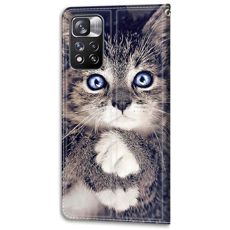 Fodral För Xiaomi Redmi Note 11 Pro Plus 5G Med Kedjar Thong Cat Fan