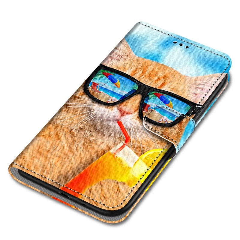 Fodral För Xiaomi Redmi Note 11 Pro Plus 5G Med Kedjar Thong Star Cat