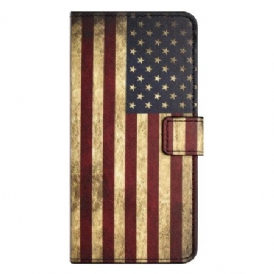 Fodral För Xiaomi Redmi Note 14 4g Amerikansk Vintageflagga