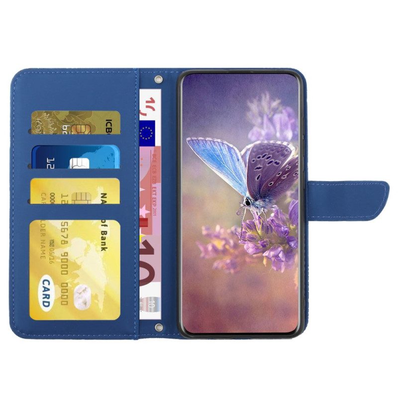 Fodral För Xiaomi Redmi Note 14 4g Axelrem Med Fjärilstryck