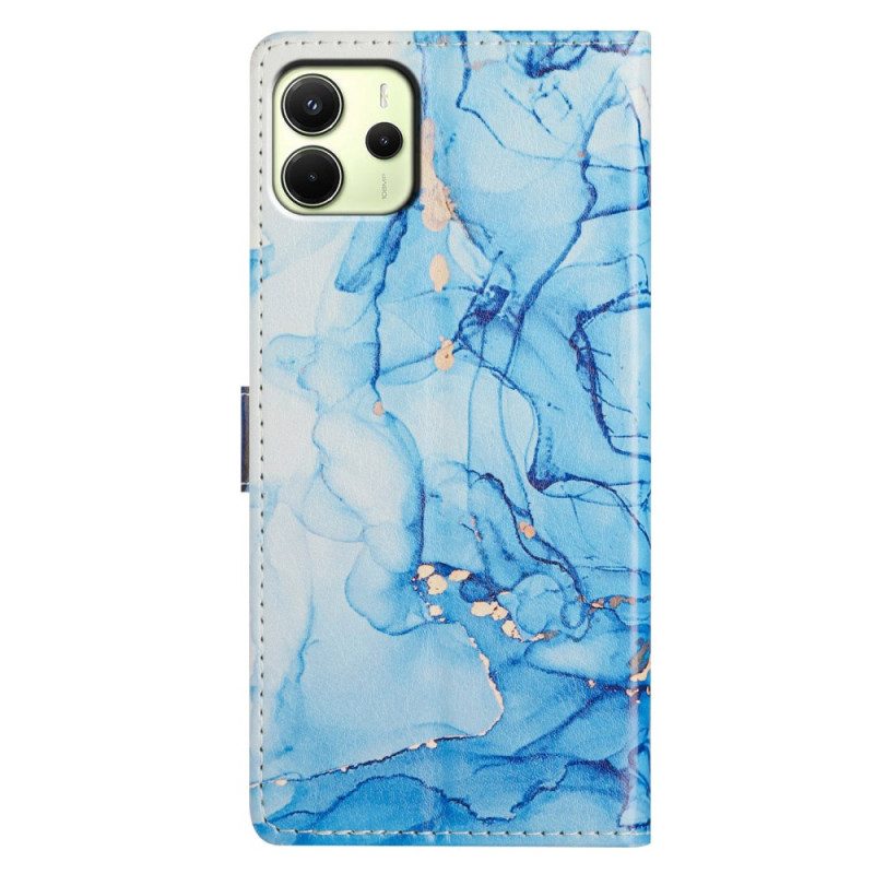 Fodral För Xiaomi Redmi Note 14 4g Blå Marmor