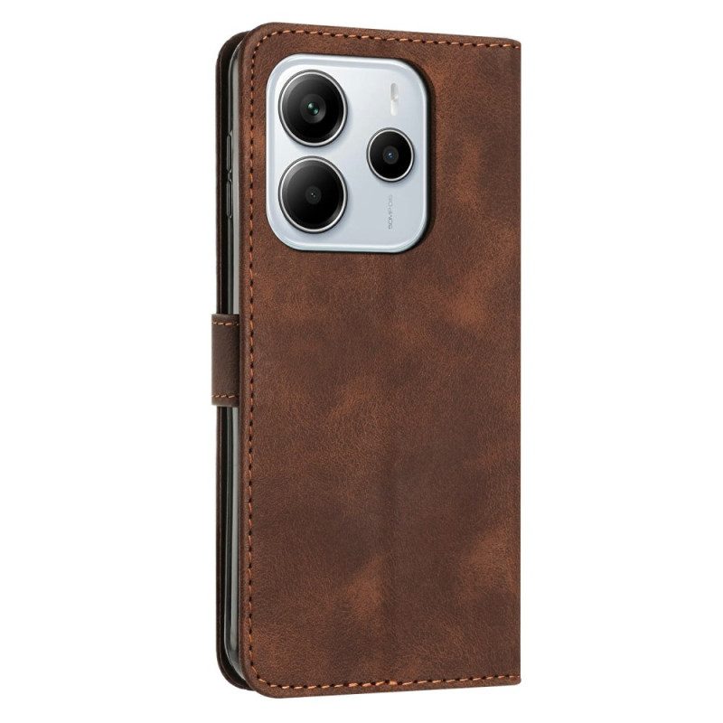 Fodral För Xiaomi Redmi Note 14 4g Geometriska Linjer Med Rem