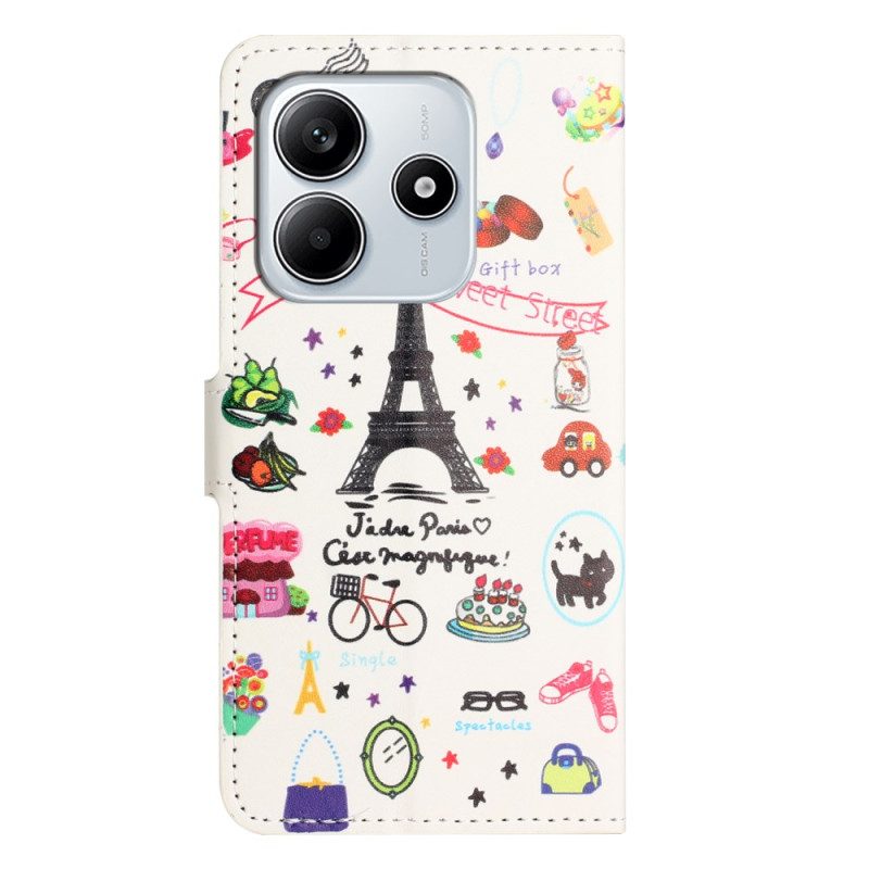Fodral För Xiaomi Redmi Note 14 4g Jag Älskar Paris