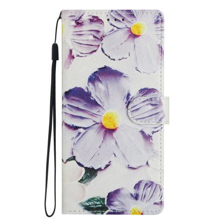 Fodral För Xiaomi Redmi Note 14 4g Lila Och Vita Blommor