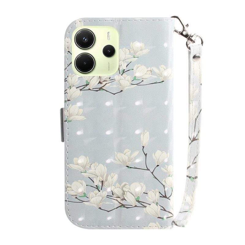 Fodral För Xiaomi Redmi Note 14 4g Magnolior Med Rem