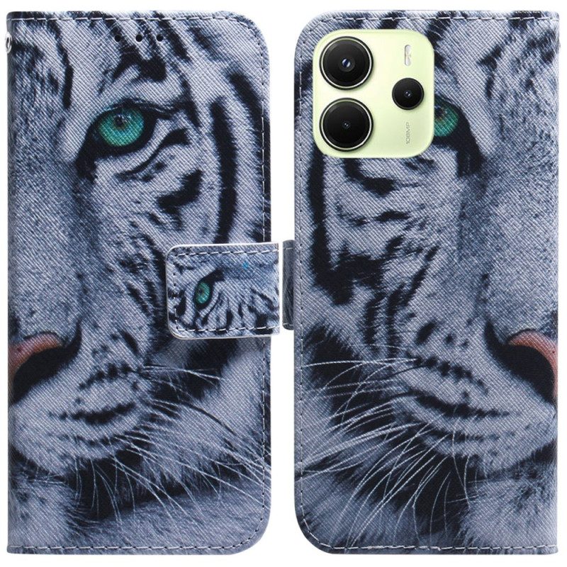 Fodral För Xiaomi Redmi Note 14 4g Vit Tiger